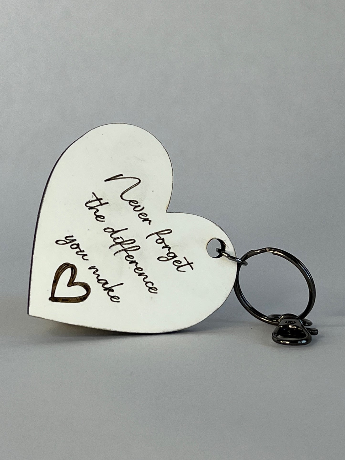 Heart Shaped Keychain Customizable