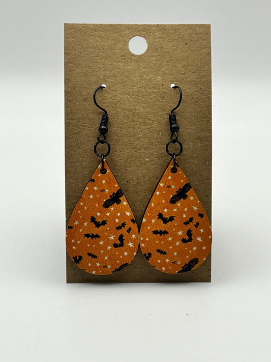 Bats Owls and Stars UV Printed Earrings