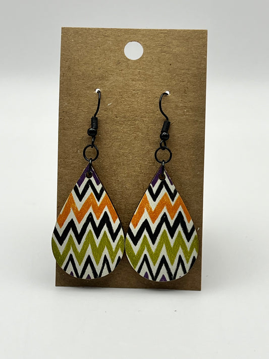 ZigZag UV Printed Earrings