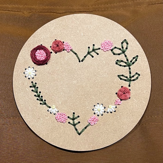 Floral Heart Embroidery Kit