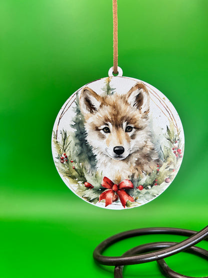 Printed Ornament Wolf