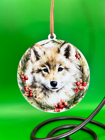 Printed Ornament Wolf