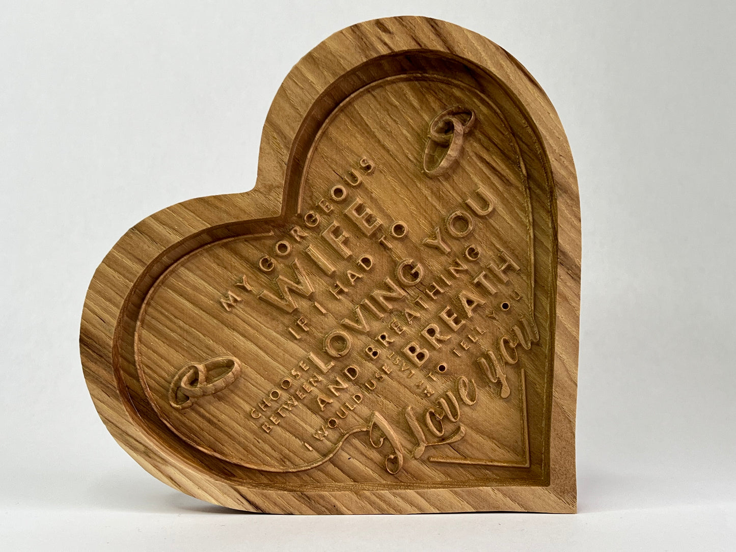 3D Carve Heart "I Love You"