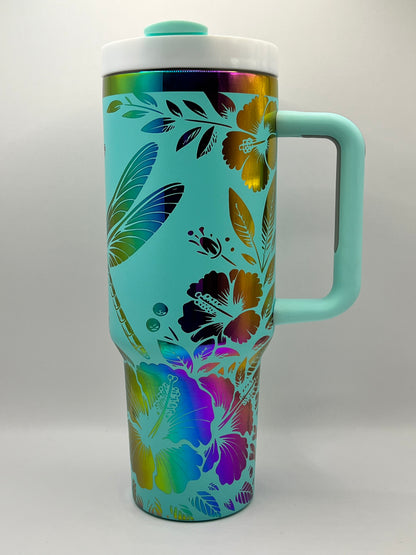 Dragonflies 40 oz Tumbler Full Wrap Design