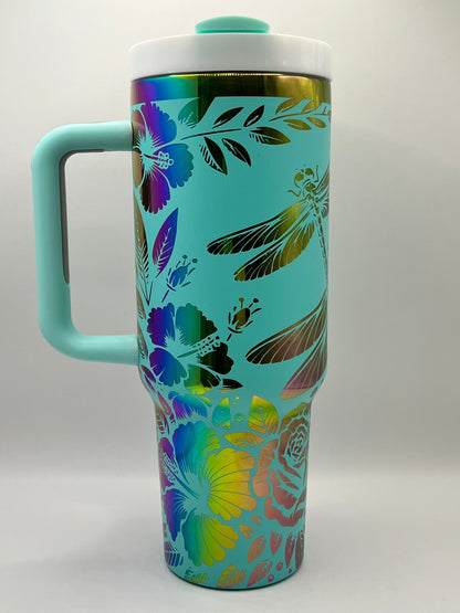 Dragonflies 40 oz Tumbler Full Wrap Design