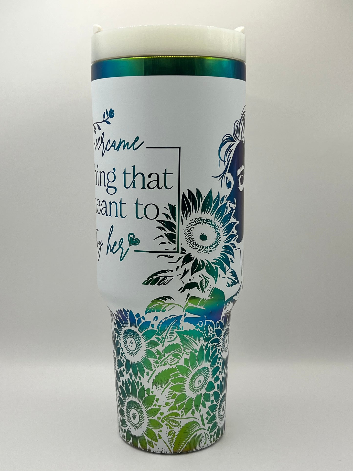 She Overcame 40 oz Tumbler Full Wrap Design