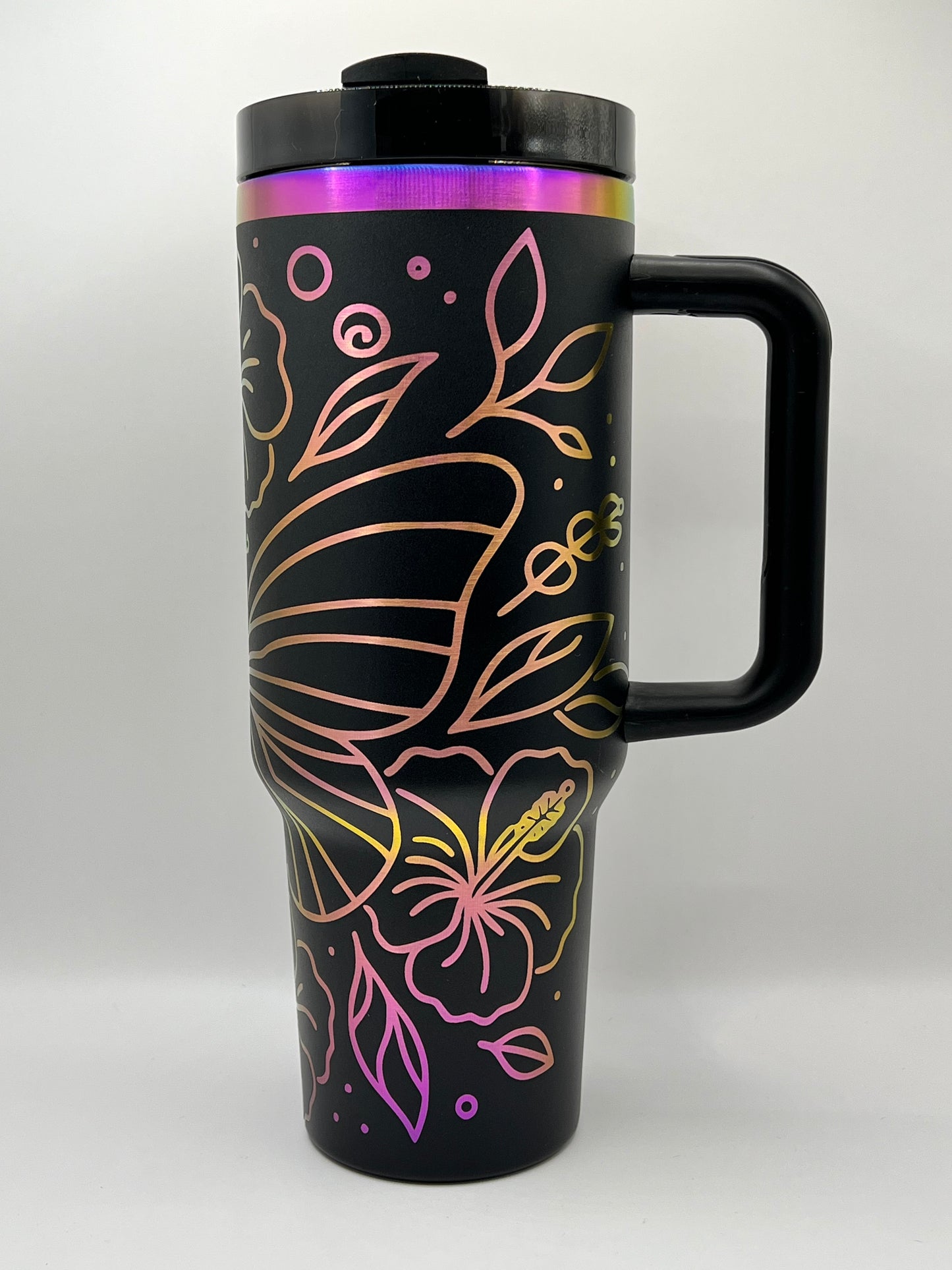 Butterfly 40 oz Tumbler Full Wrap Design