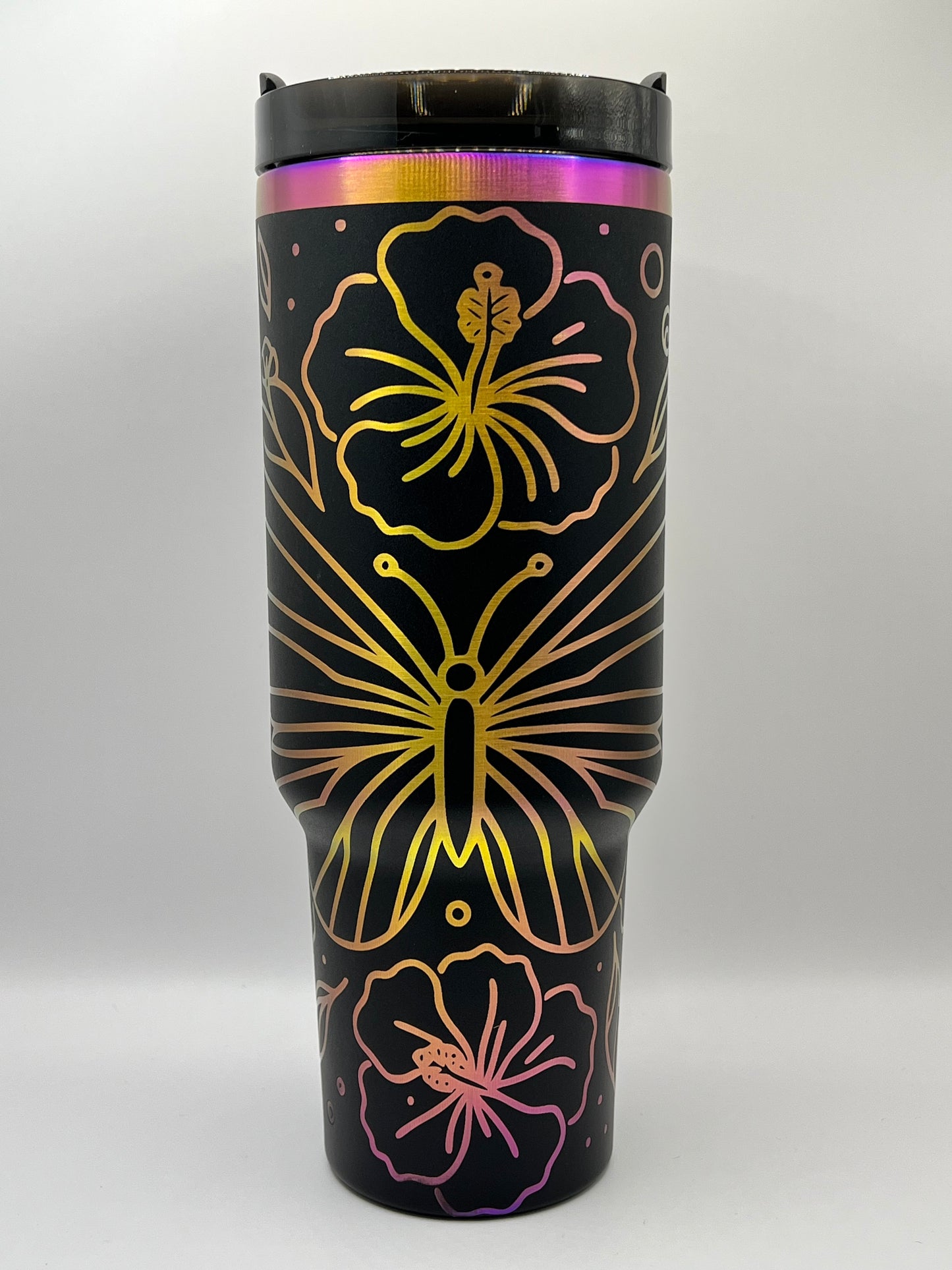 Butterfly 40 oz Tumbler Full Wrap Design