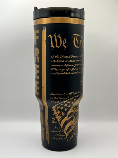 Freedom 40 oz Tumbler Full Wrap Design