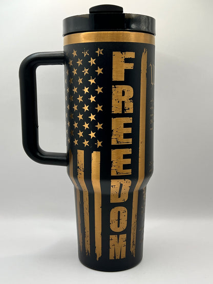 Freedom 40 oz Tumbler Full Wrap Design