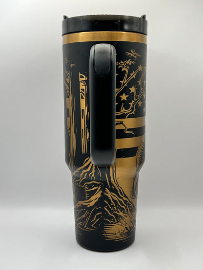 Outdoorsman 40 oz Tumbler Full Wrap Design