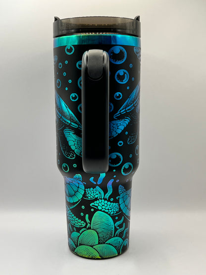 Sea Turtles 40 oz Tumbler Full Wrap Design