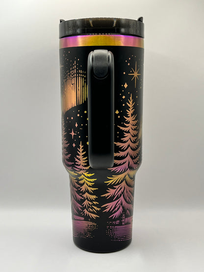 Northern Lights 40 oz Tumbler Full Wrap Design