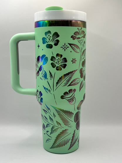 Wildflowers 40 oz Tumbler Full Wrap Design