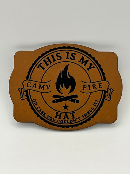 Hat with Customized Premium Leatherette Patch