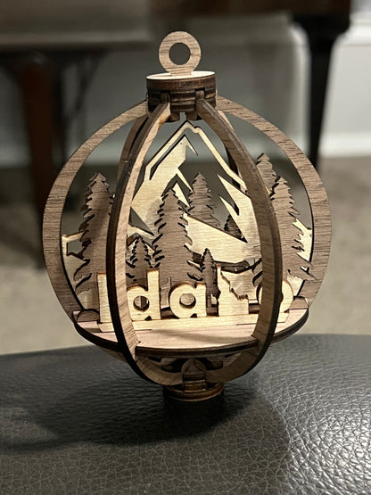 3D Globe Ornament