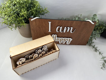 Interchangeable Affirmation Sign