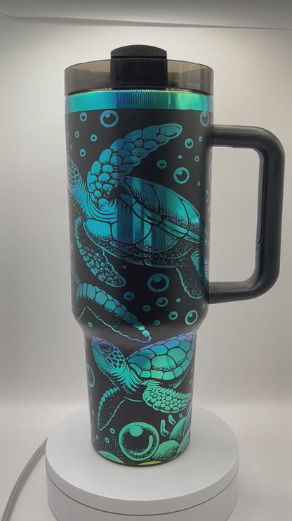 Sea Turtles 40 oz Tumbler Full Wrap Design