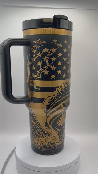 Outdoorsman 40 oz Tumbler Full Wrap Design