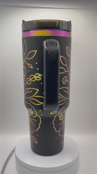 Butterfly 40 oz Tumbler Full Wrap Design