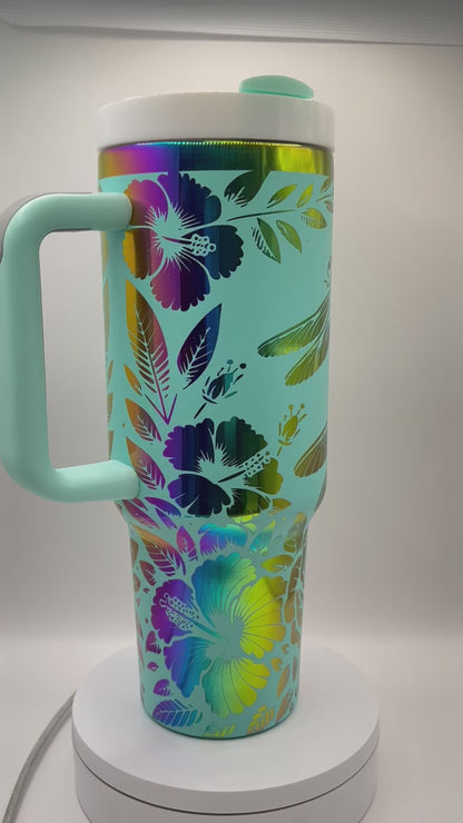 Dragonflies 40 oz Tumbler Full Wrap Design