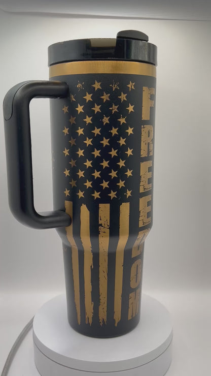 Freedom 40 oz Tumbler Full Wrap Design